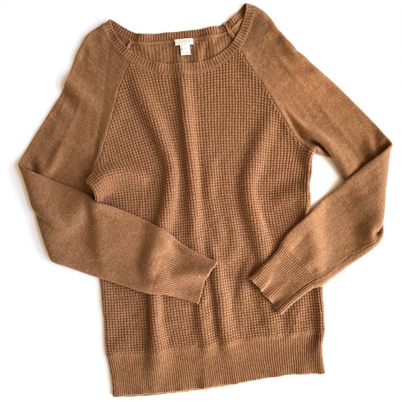 J. Crew Factory Sweaters - J. Crew factory tan waffle knit sweater